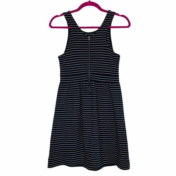 Madewell Black White Striped Fit And Flare Dress - Picture 7 of 10